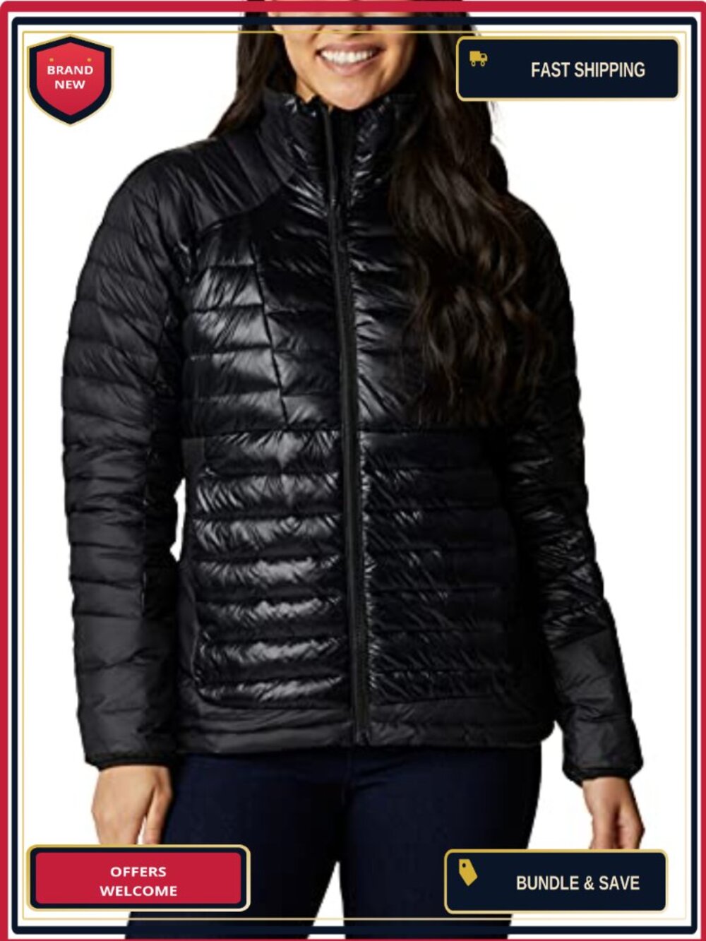 Columbia Women's Labyrinth Loop Jacket Water Resistant Omni-Heat Insulated